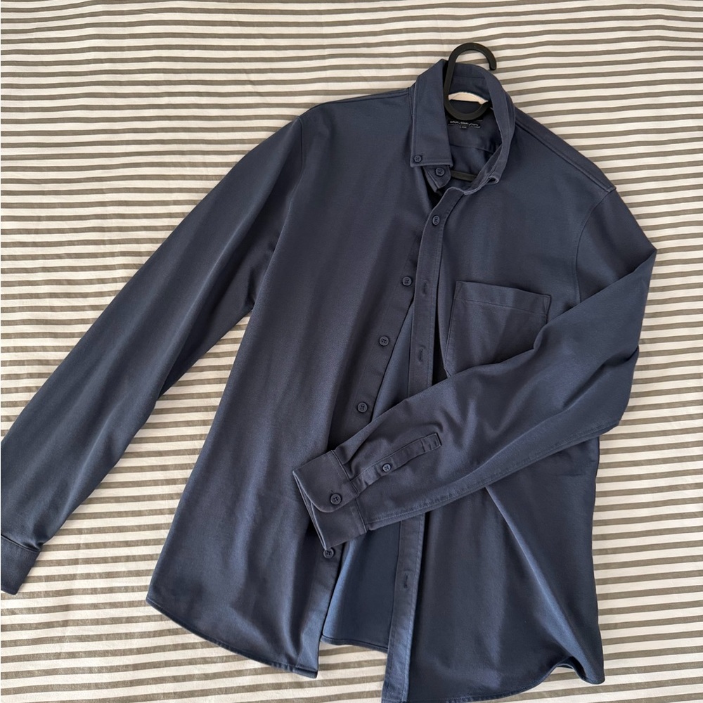 RW&CO. Dark Blue Casual Button Down Shirt Slim Fit